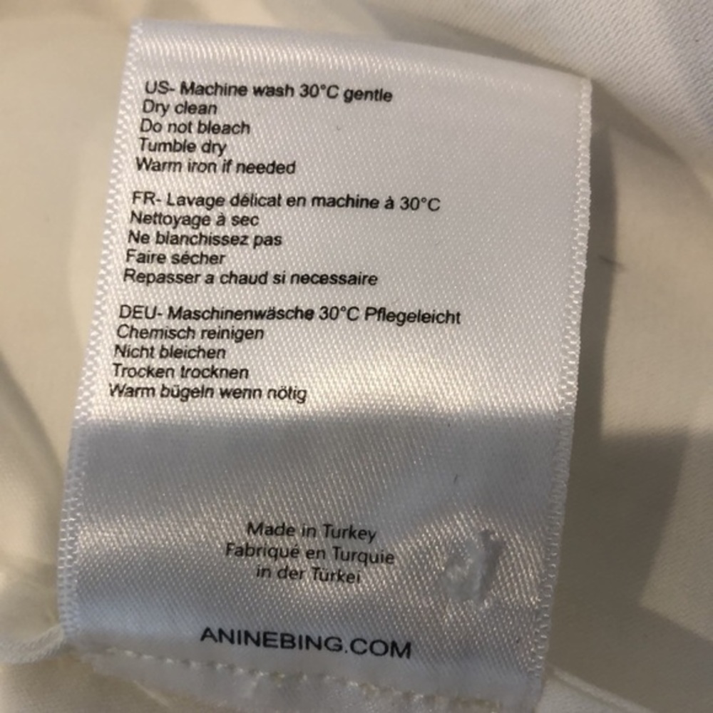 Anine Bing Victoria Pleated Cotton-poplin Blouse NWT Large - Picture 10 of 10